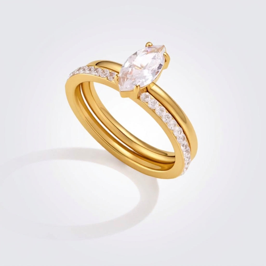 Stacy Marquise Layered Ring