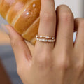 Minimal Baguette & Round Crystal Band