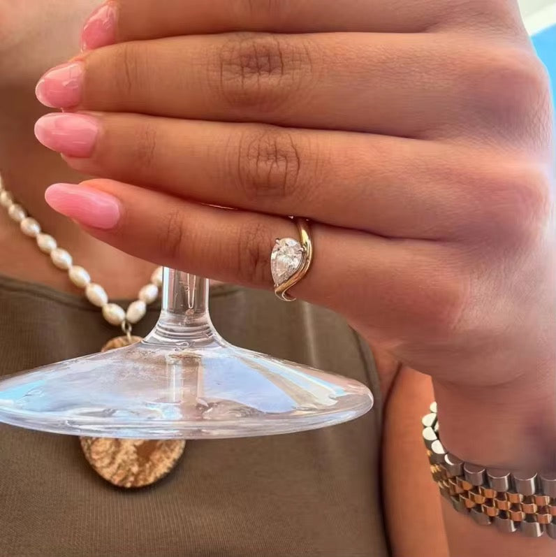 Princess Tear Pinky Ring