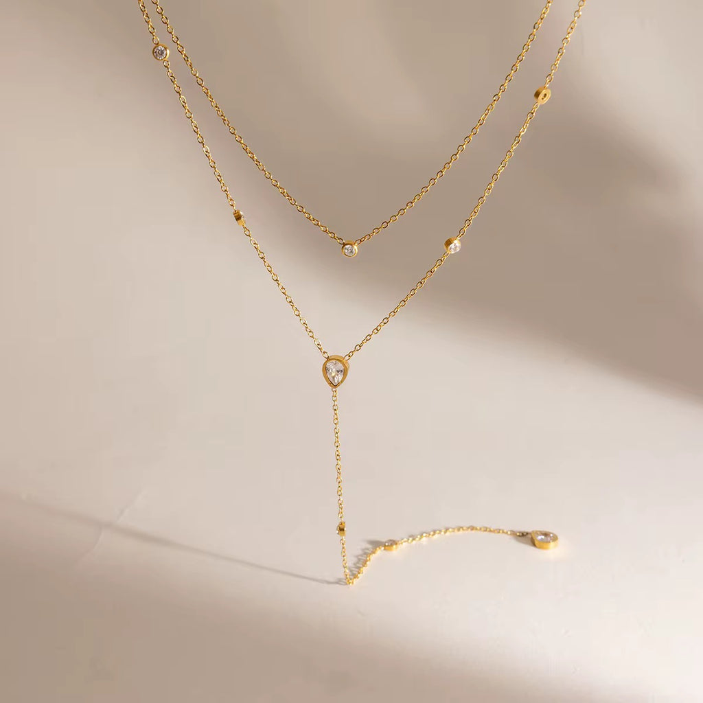 Whisper Drop Layered Necklace
