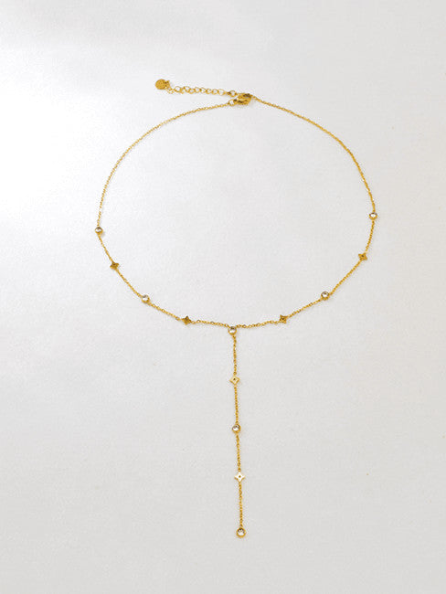 Dainty Clover Y Necklace