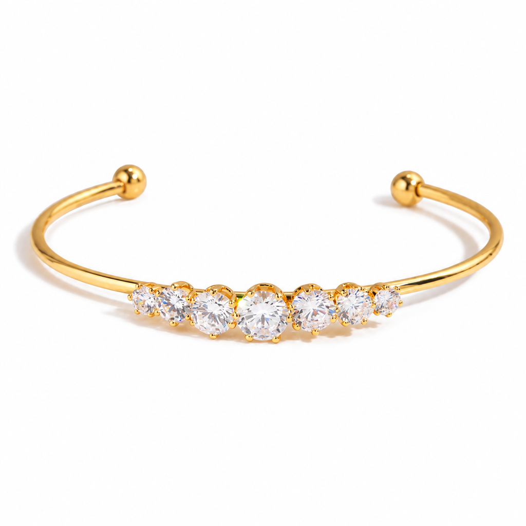 Stella Cluster Cuff Bangle
