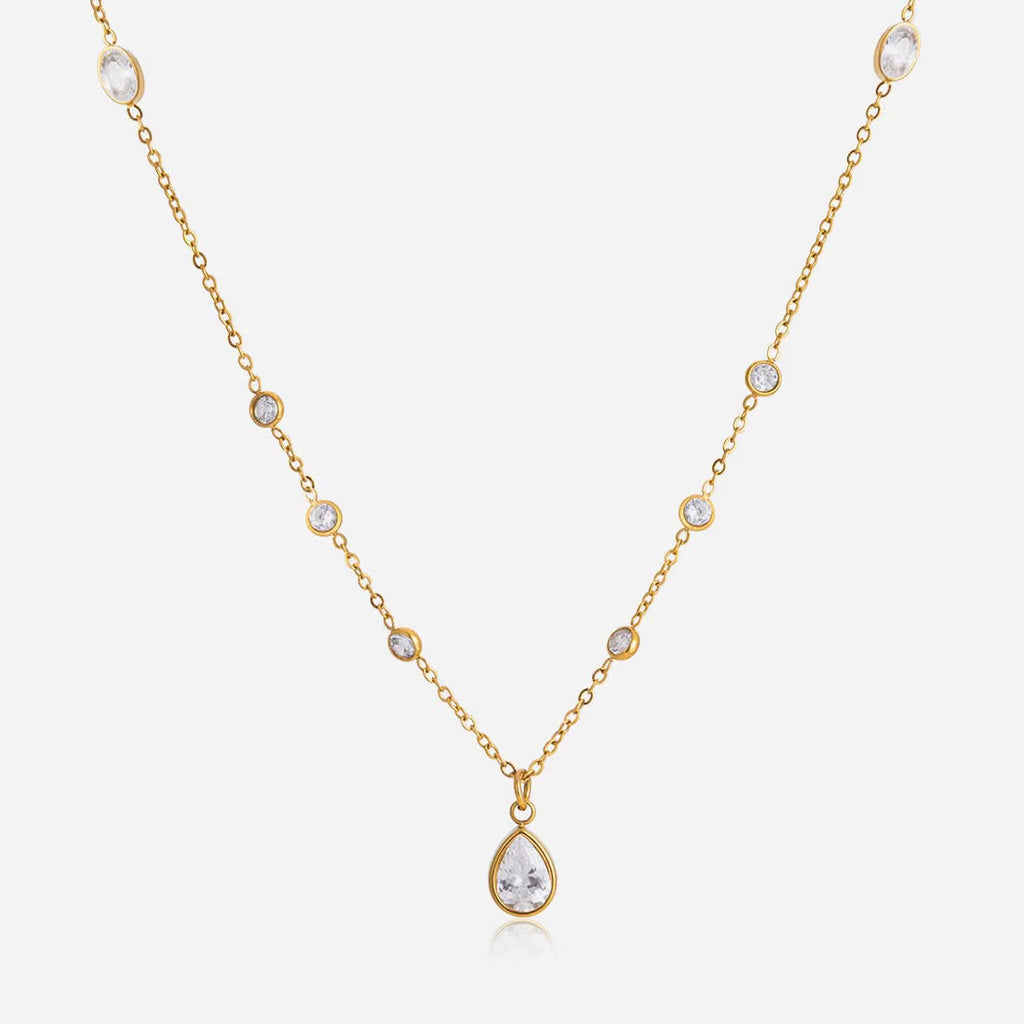 Bezel Drop Necklace