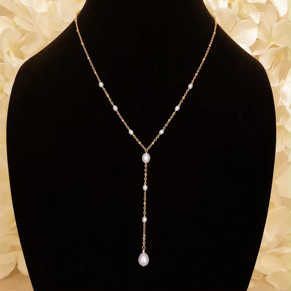 Ella Fresh Water Pearl Y Necklace