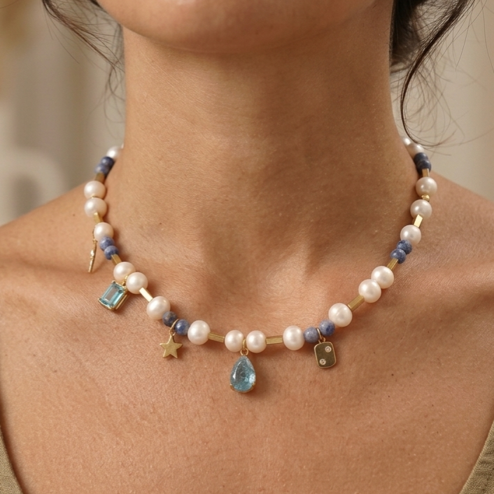 Ocean Breeze Multi-Charm Necklace