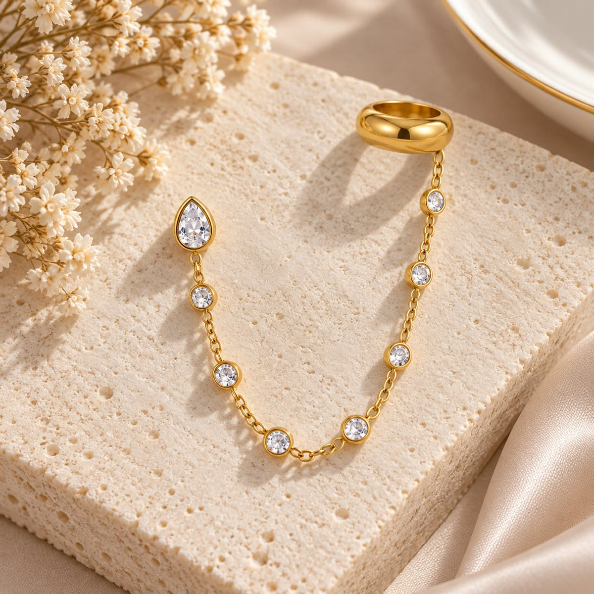 Dewy Drop Chain Cuff