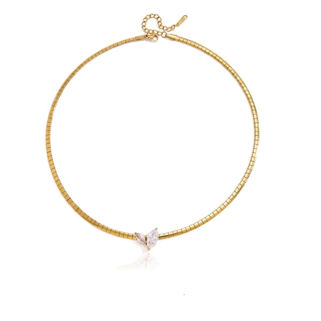 Twin Marquise Omega Choker