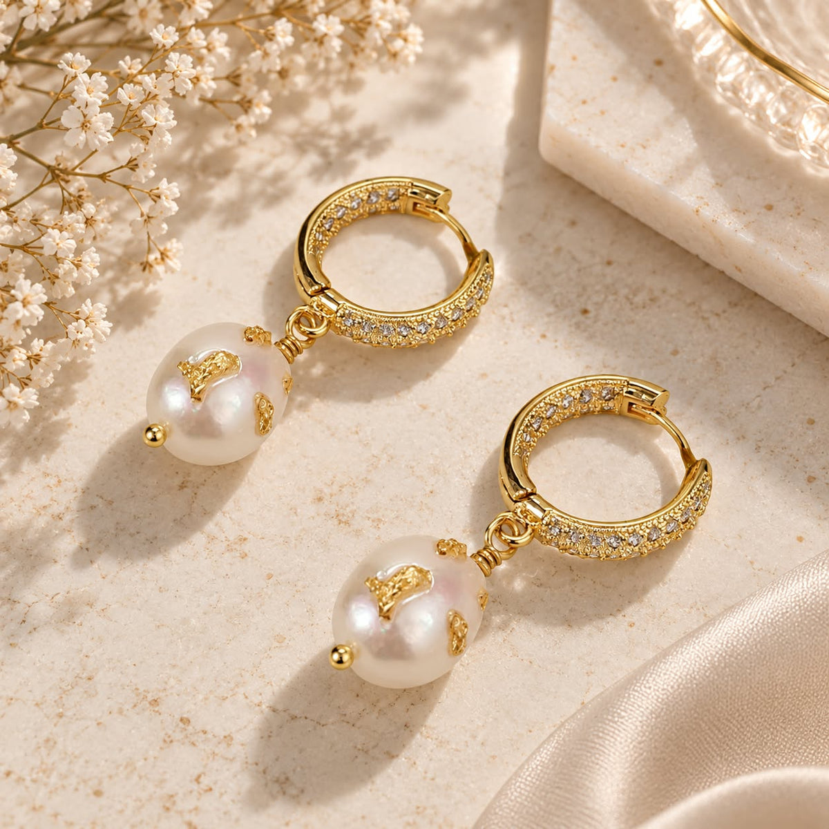 Lumi Pearl Hoops