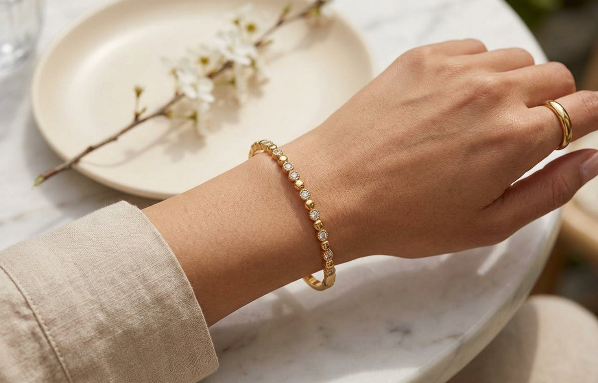 Muze Dot & Stone Bangle