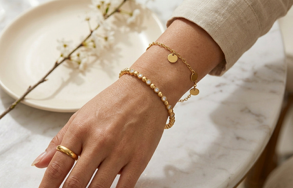 Muze Dot & Stone Bangle